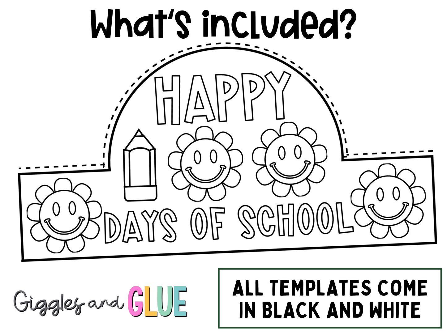 100 Days of School Crown Crafts