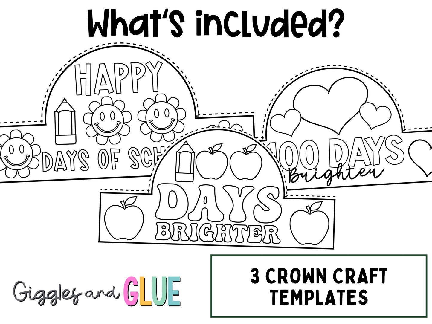100 Days of School Crown Crafts