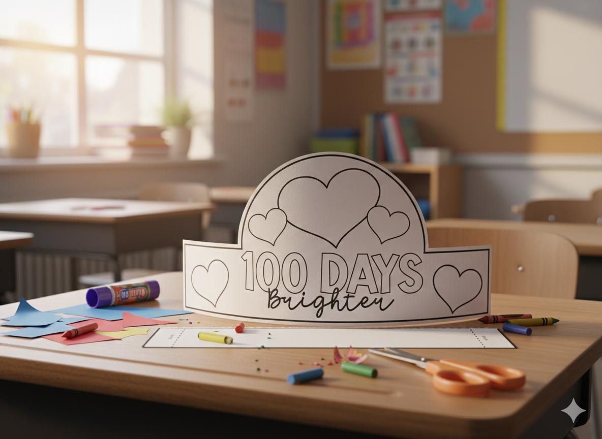 100 Days of School Crown Crafts